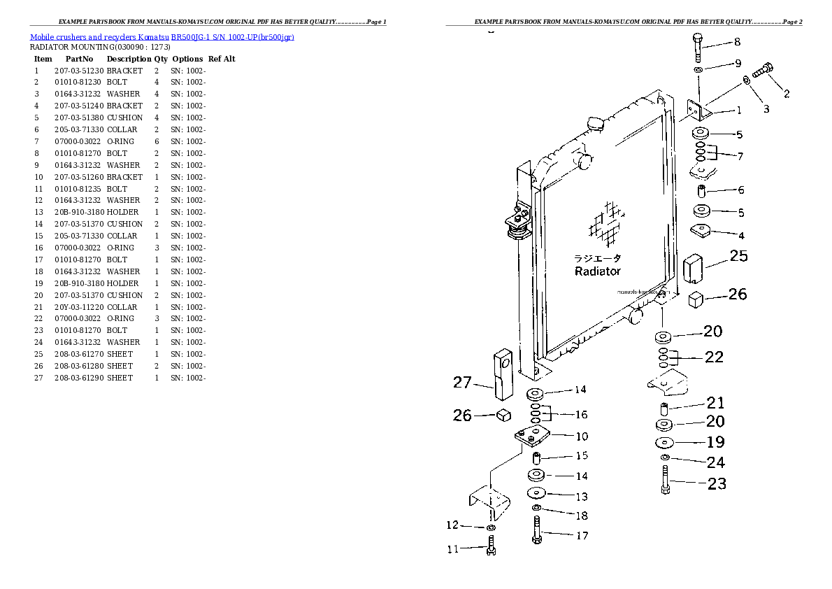 Protected: BR500JG-1 S/N 1002-UP Partsbook