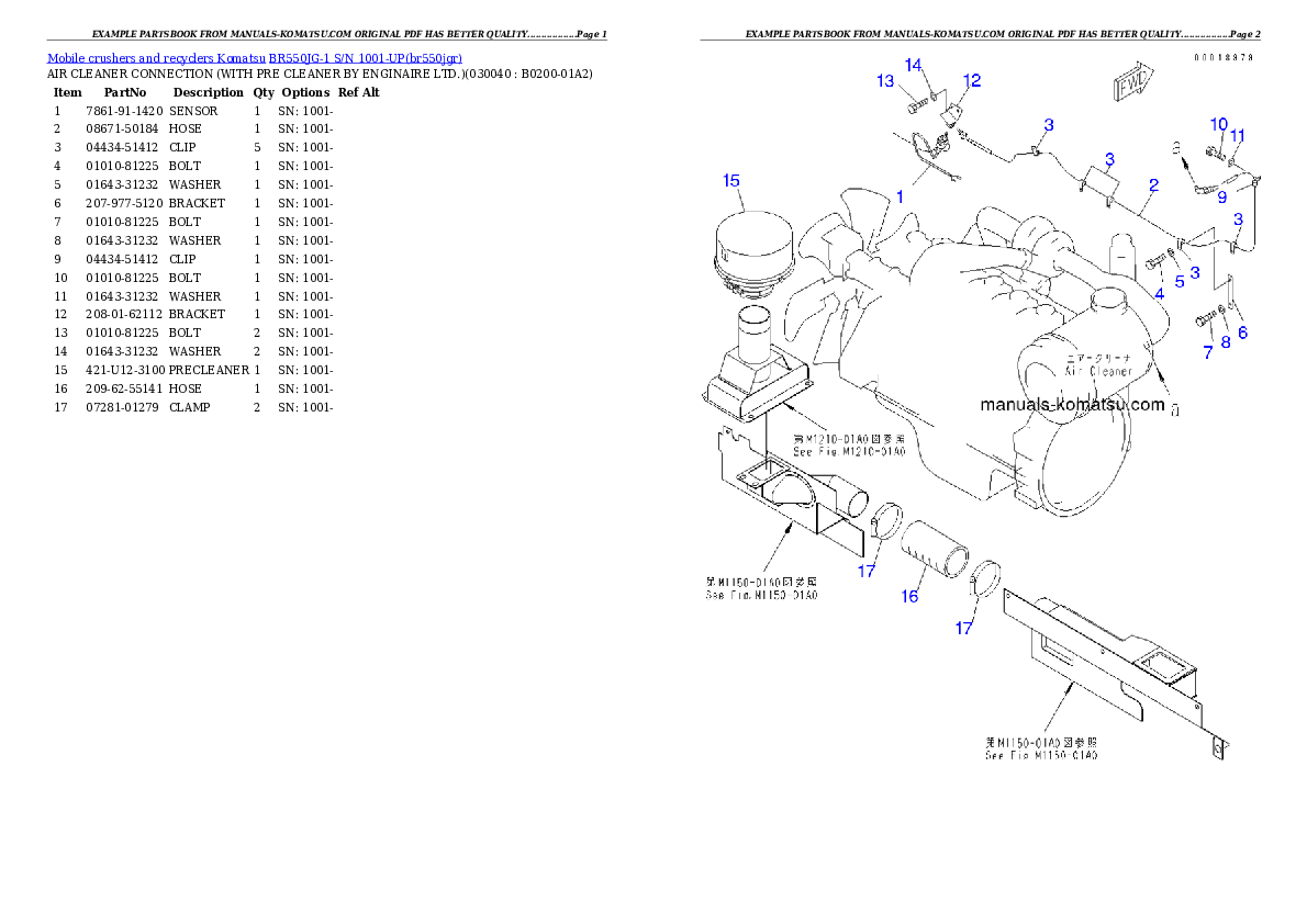 Protected: BR550JG-1 S/N 1001-UP Partsbook