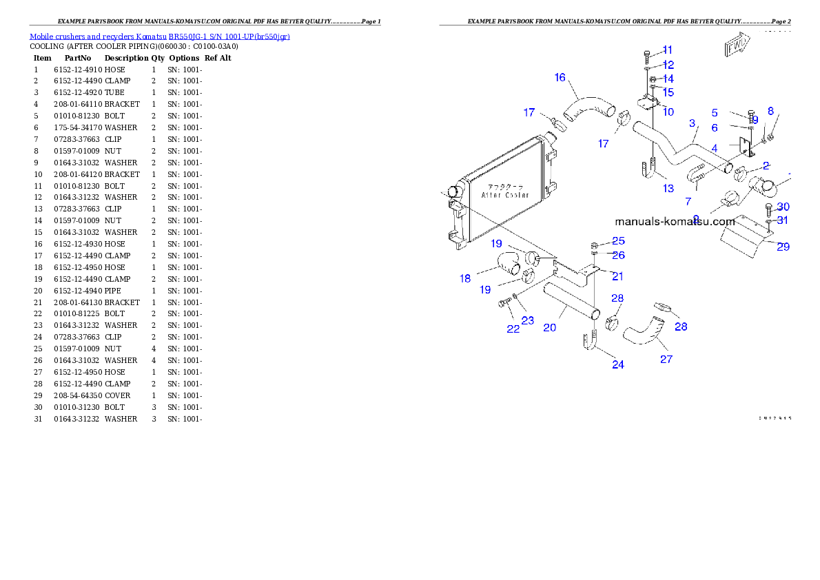 Protected: BR550JG-1 S/N 1001-UP Partsbook