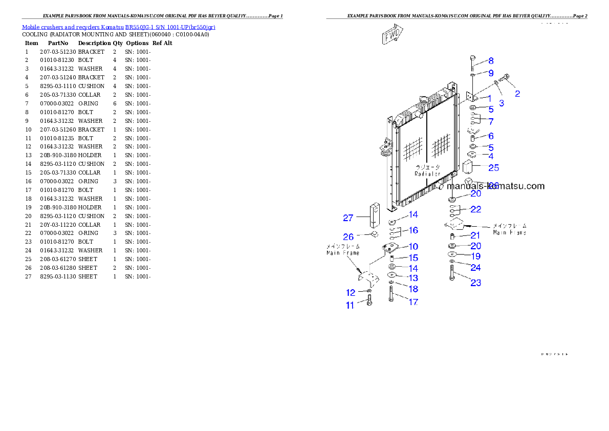 Protected: BR550JG-1 S/N 1001-UP Partsbook