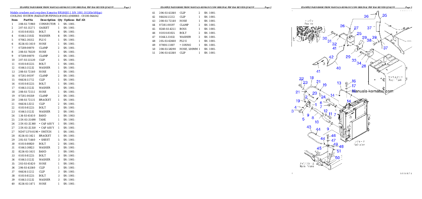 Protected: BR580JG-1 S/N 1001-1033 Partsbook