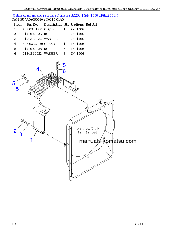 Protected: BZ200-1 S/N 1006-UP Partsbook