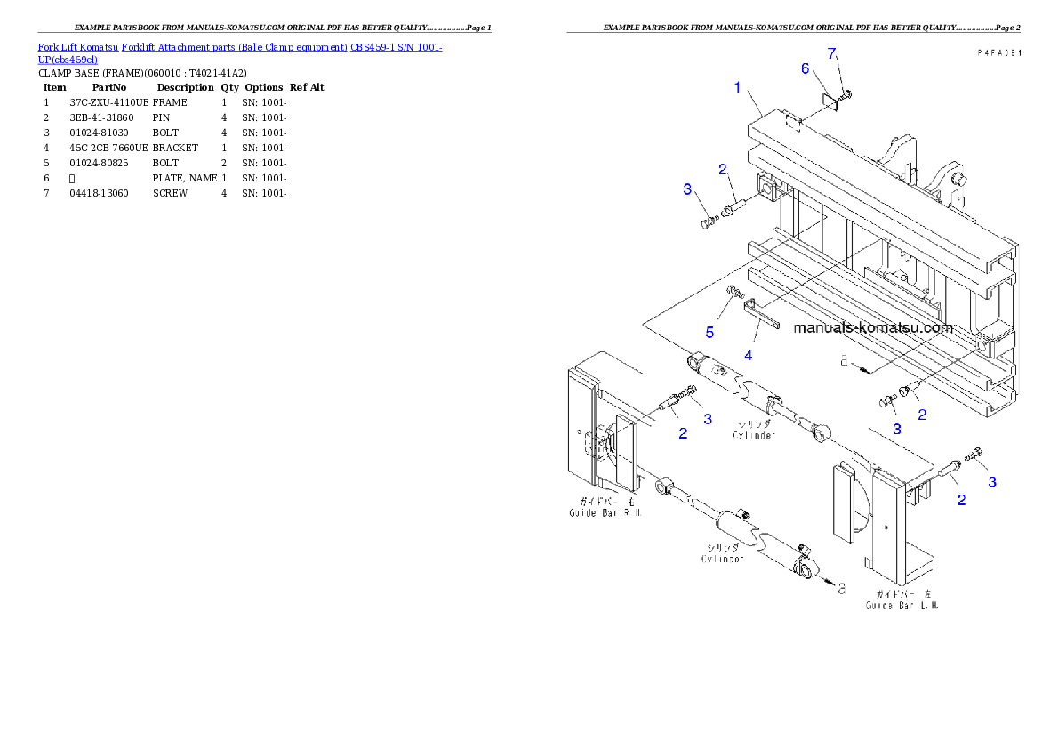 Protected: CBS459-1 S/N 1001-UP Partsbook