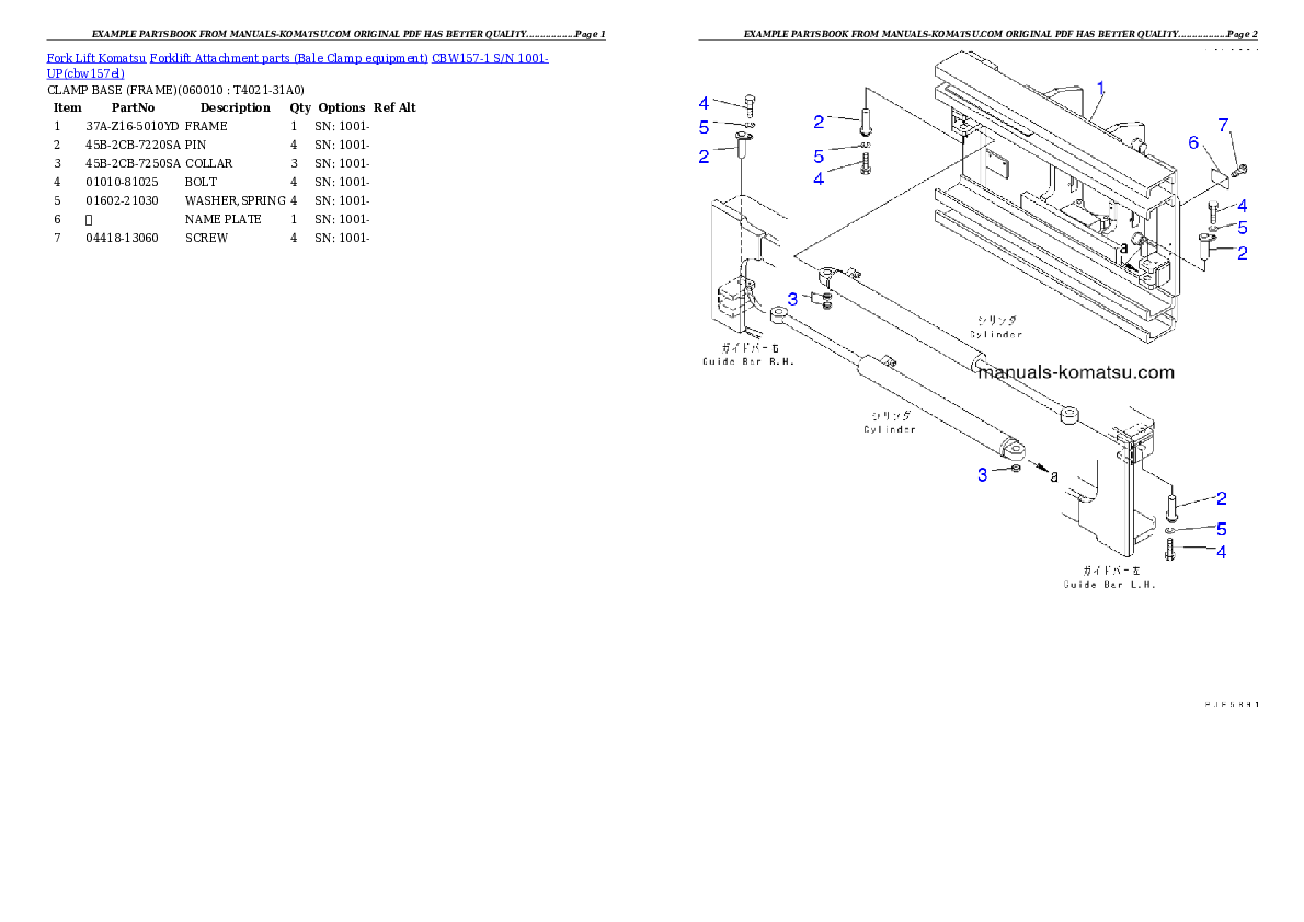 Protected: CBW157-1 S/N 1001-UP Partsbook