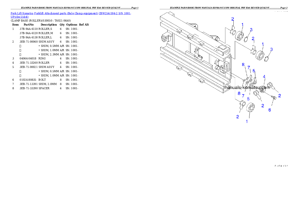 Protected: CBW254/304-2 S/N 1001-UP Partsbook