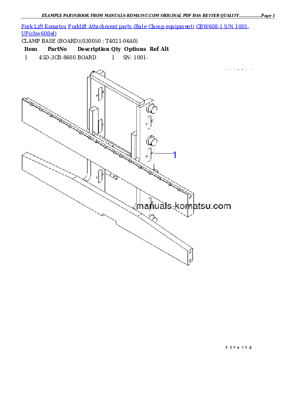 Protected: CBW608-1 S/N 1001-UP Partsbook