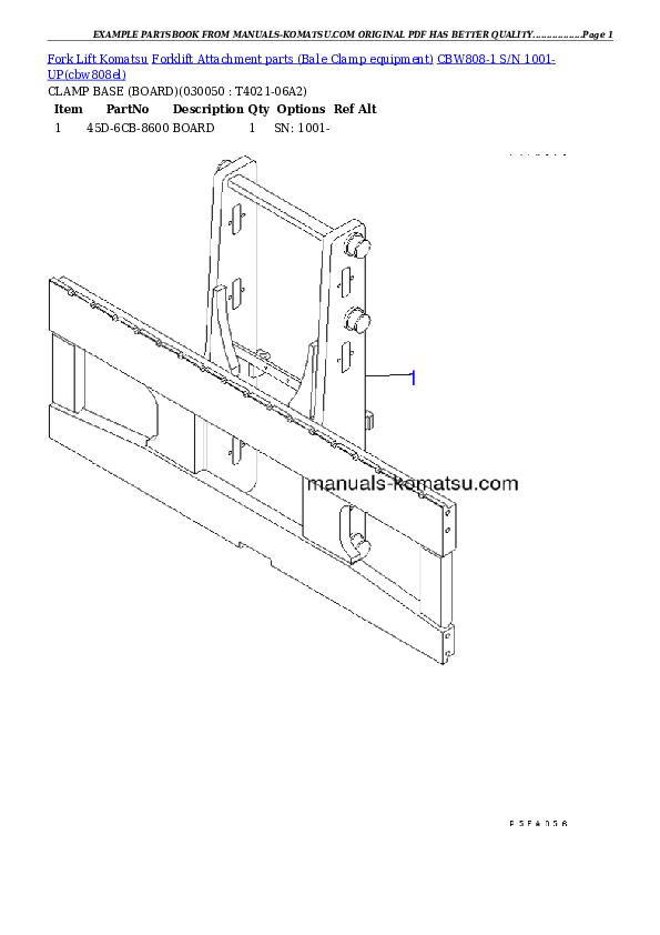Protected: CBW808-1 S/N 1001-UP Partsbook
