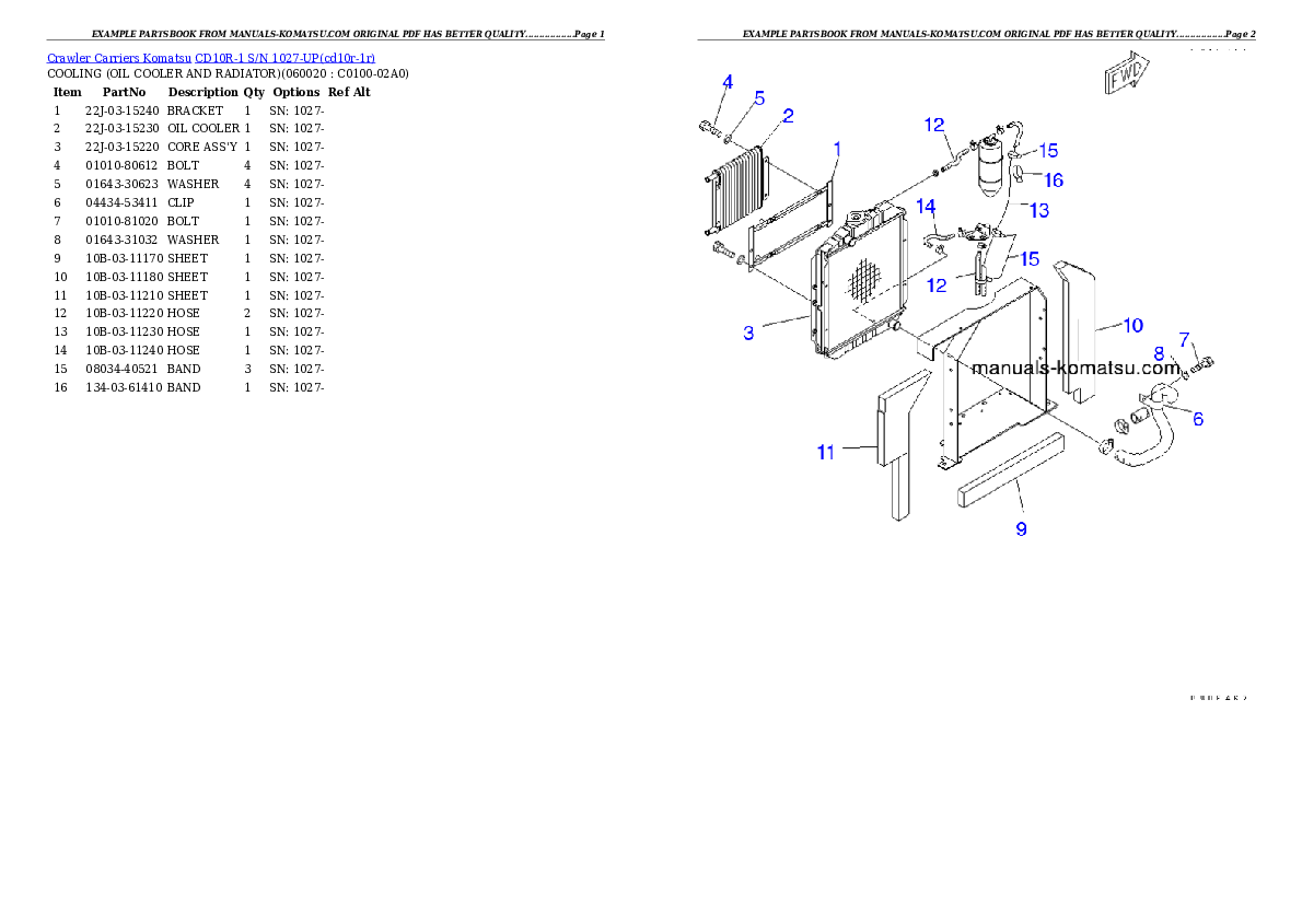 Protected: CD10R-1 S/N 1027-UP Partsbook