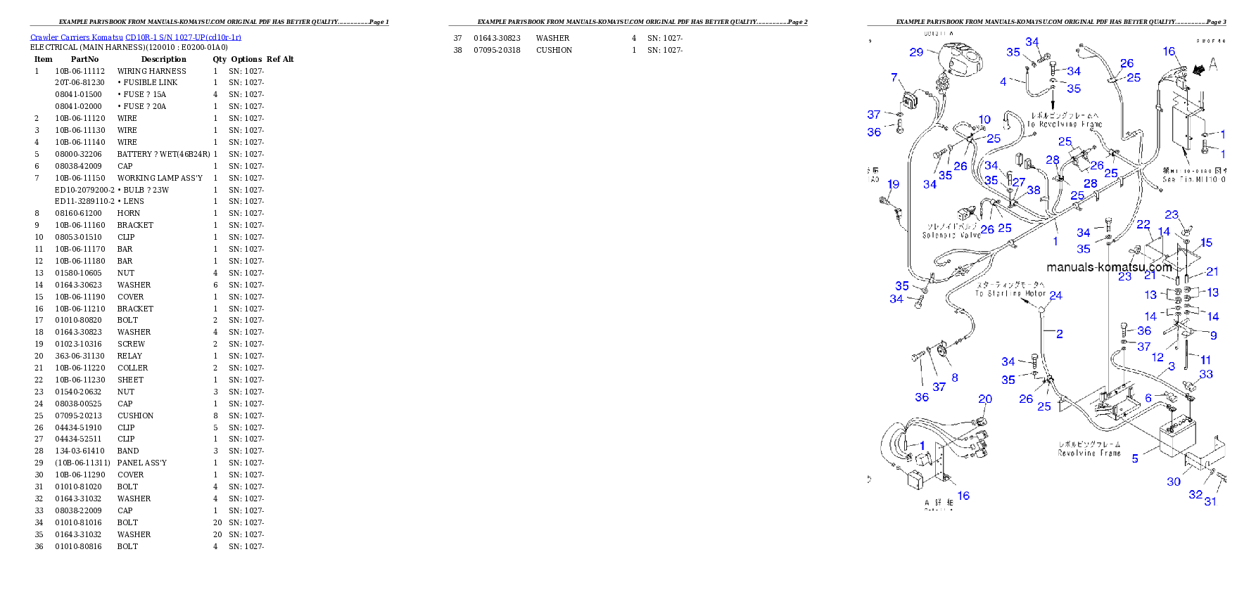Protected: CD10R-1 S/N 1027-UP Partsbook