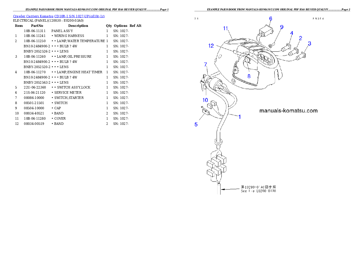 Protected: CD10R-1 S/N 1027-UP Partsbook