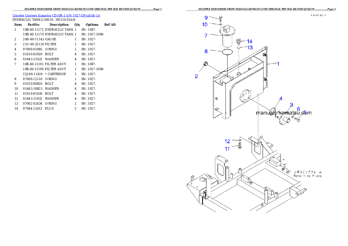 Protected: CD10R-1 S/N 1027-UP Partsbook