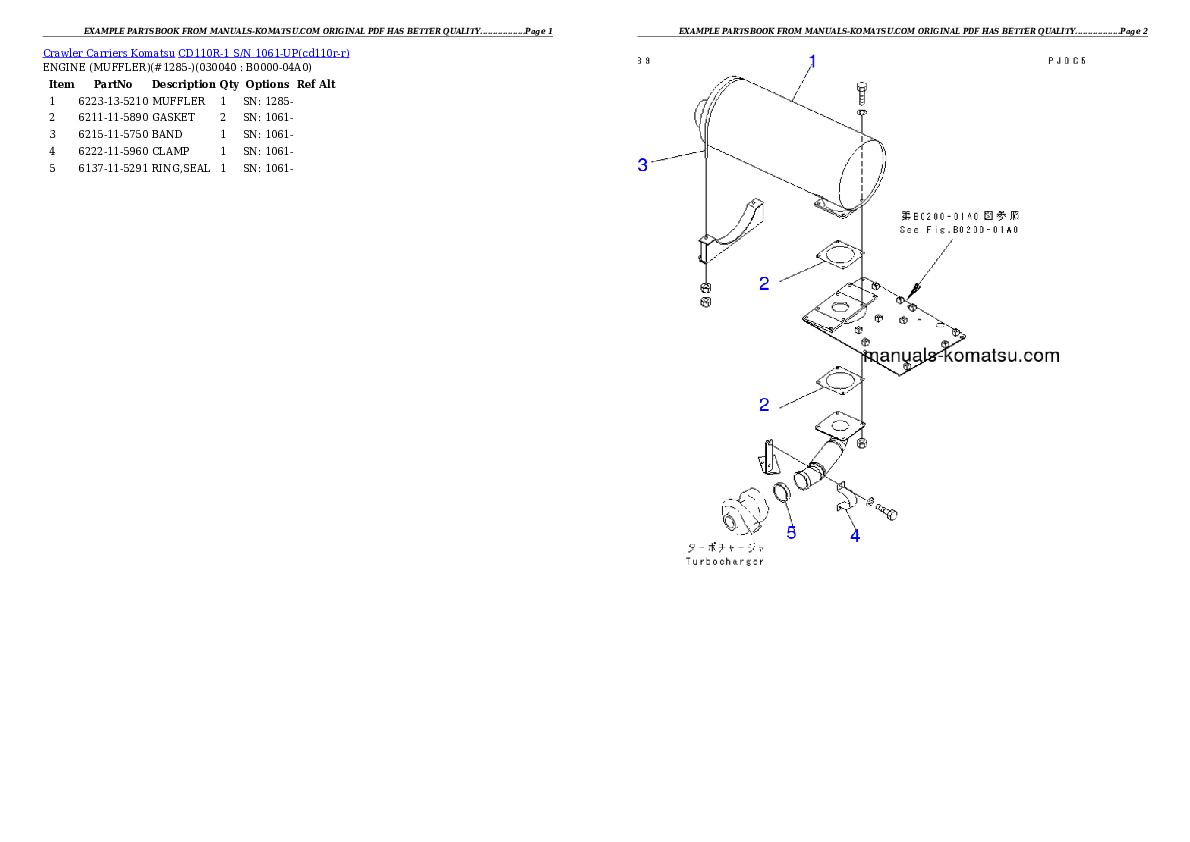 Protected: CD110R-1 S/N 1061-UP Partsbook