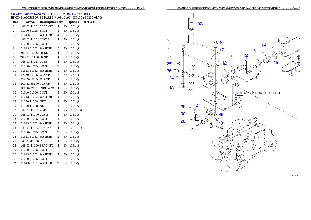 Protected: CD110R-1 S/N 1061-UP Partsbook