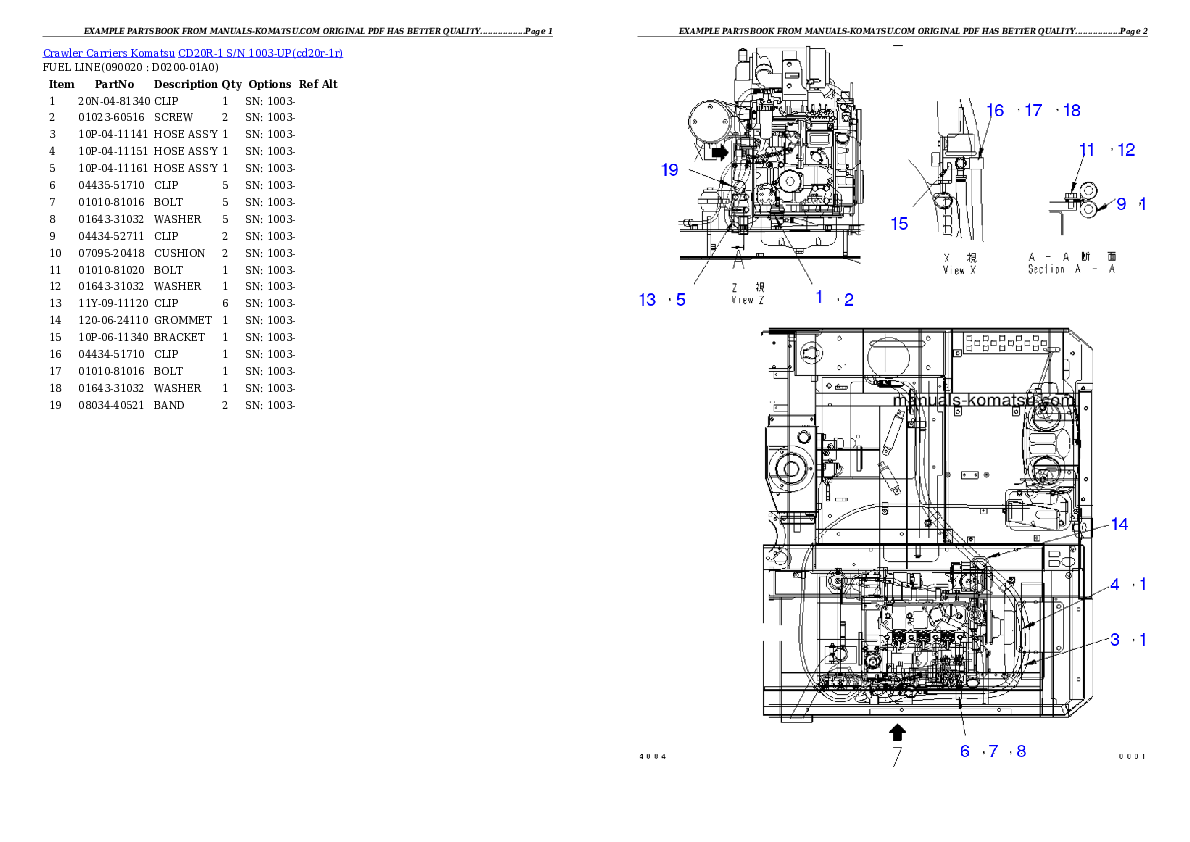 Protected: CD20R-1 S/N 1003-UP Partsbook