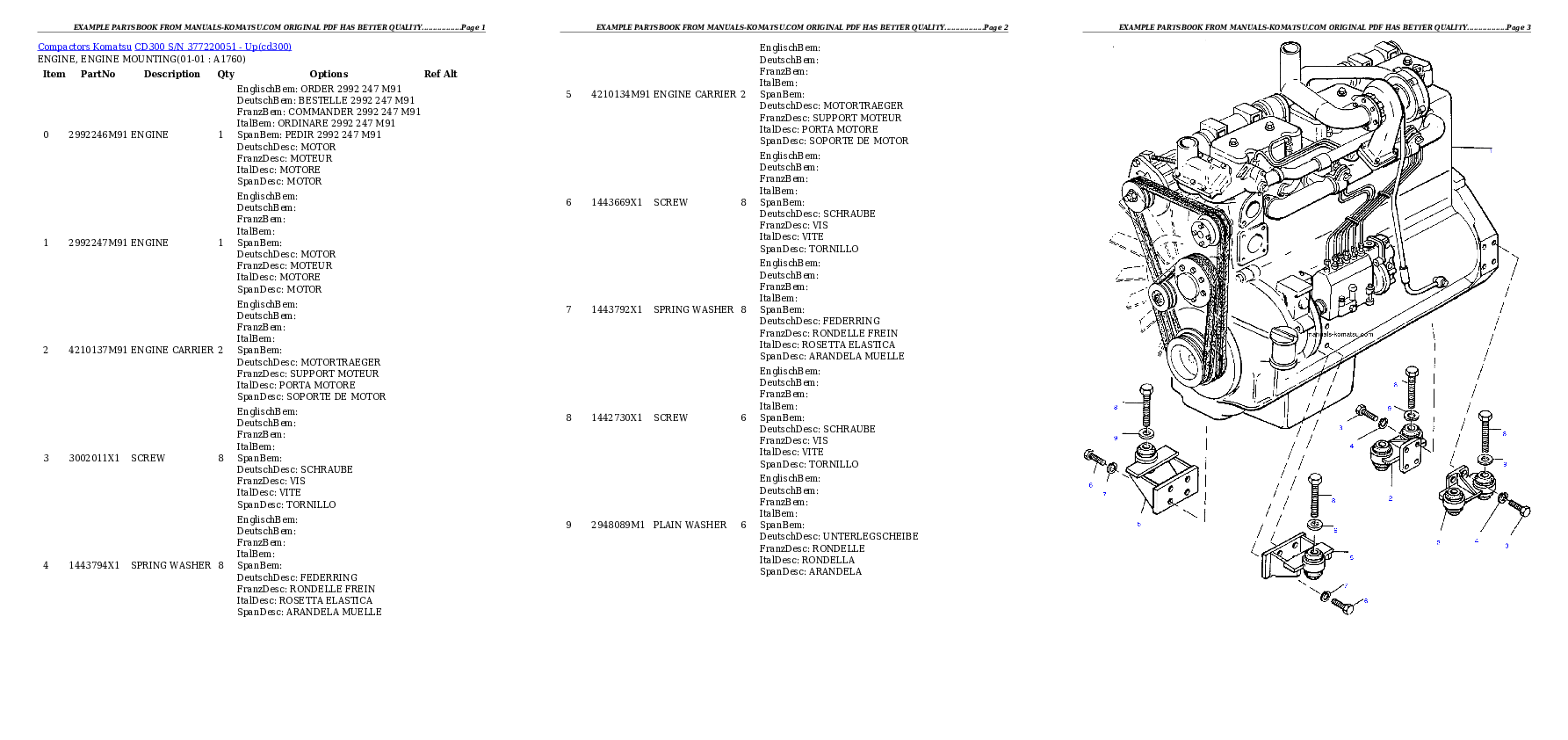 CD300 S/N 377220051 - Up Partsbook