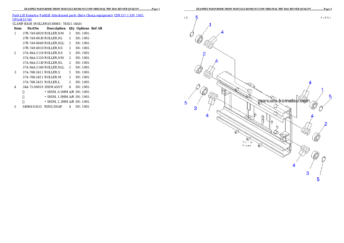 Protected: CDR157-1 S/N 1001-UP Partsbook