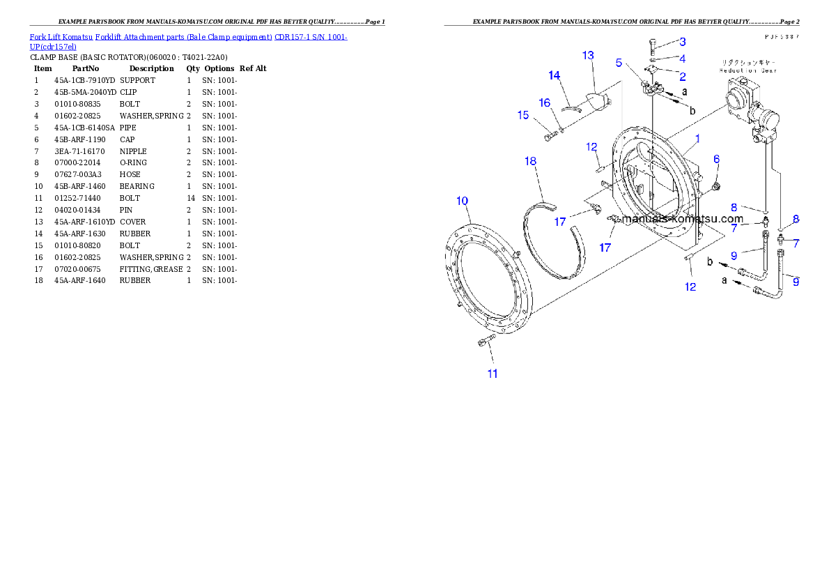 Protected: CDR157-1 S/N 1001-UP Partsbook