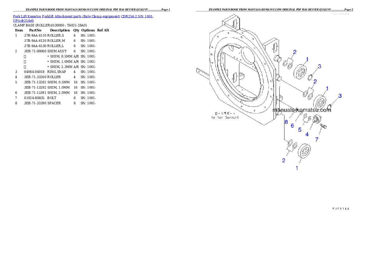 Protected: CDR254-2 S/N 1001-UP Partsbook