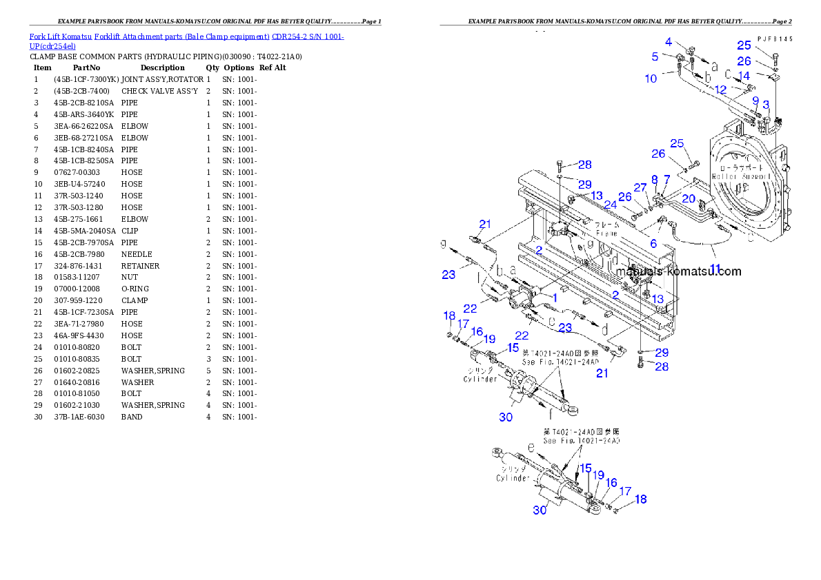 Protected: CDR254-2 S/N 1001-UP Partsbook