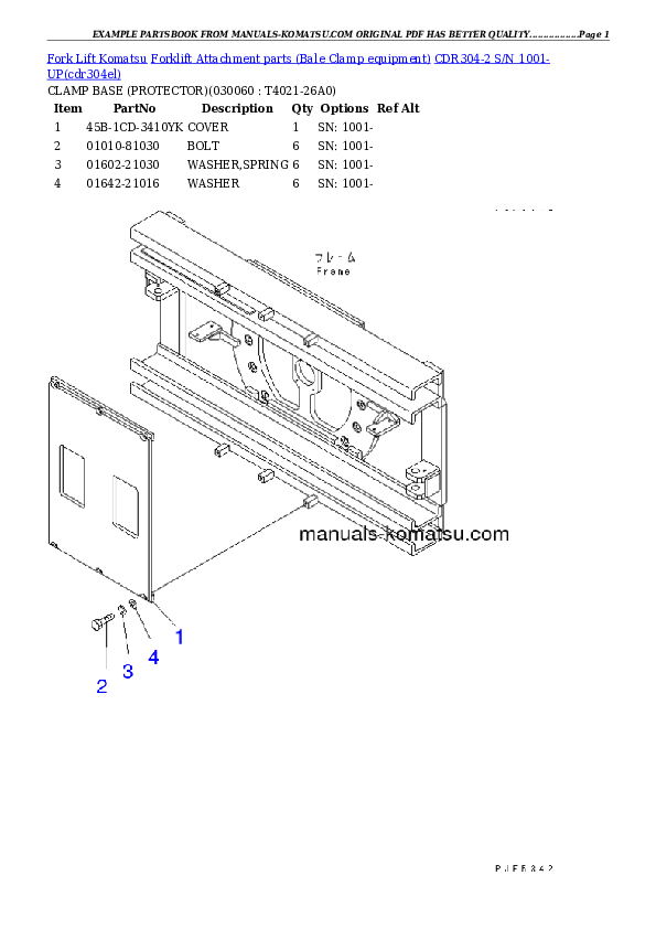 Protected: CDR304-2 S/N 1001-UP Partsbook