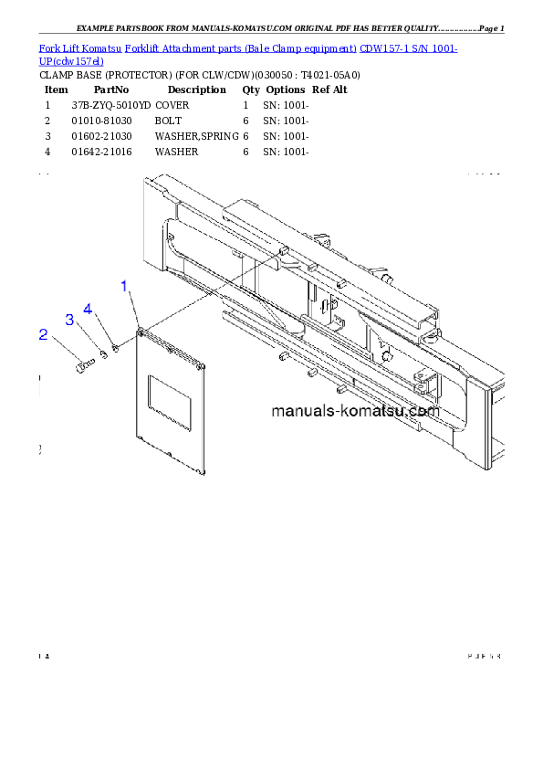Protected: CDW157-1 S/N 1001-UP Partsbook