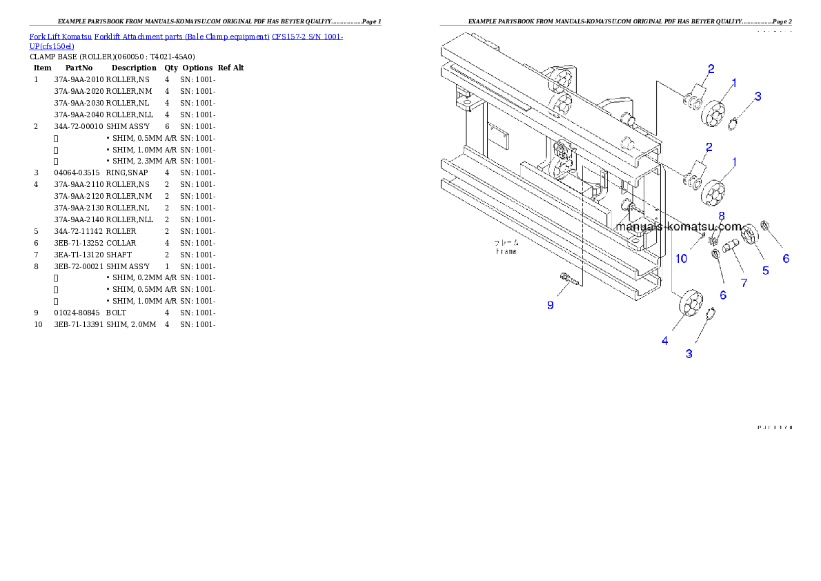 Protected: CFS157-2 S/N 1001-UP Partsbook