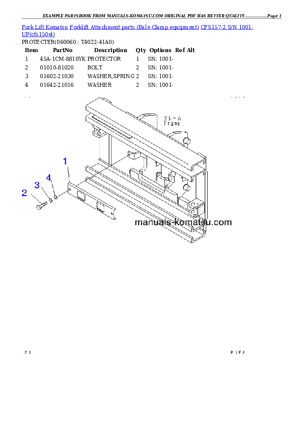 Protected: CFS157-2 S/N 1001-UP Partsbook