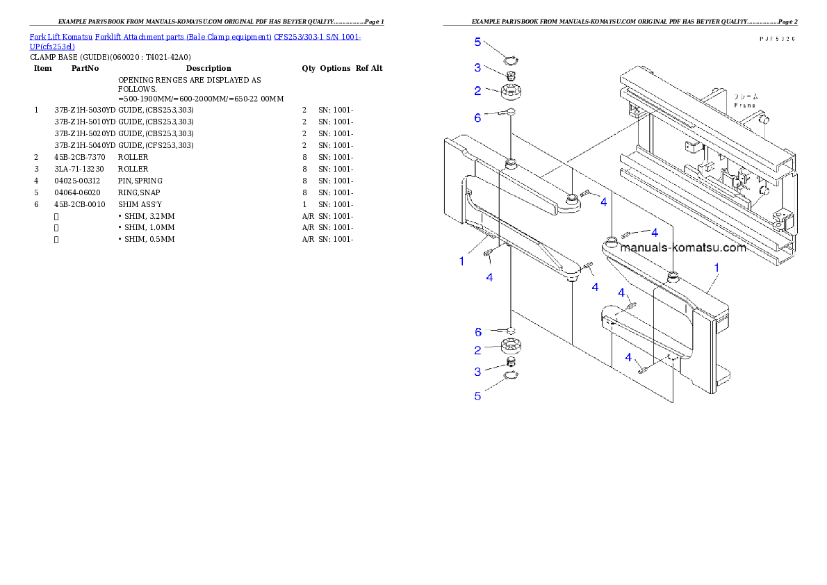 Protected: CFS253/303-1 S/N 1001-UP Partsbook