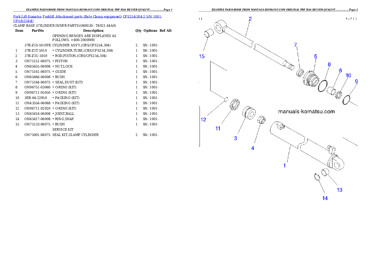 Protected: CFS254/304-2 S/N 1001-UP Partsbook