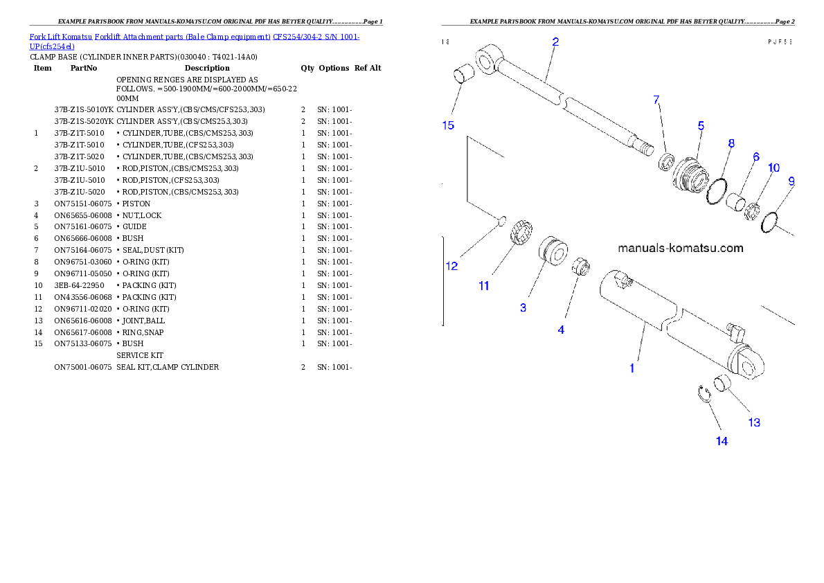 Protected: CFS254/304-2 S/N 1001-UP Partsbook