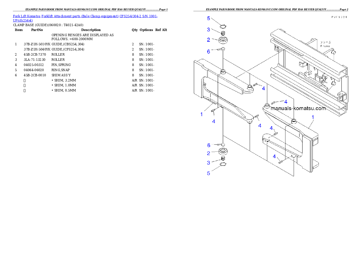 Protected: CFS254/304-2 S/N 1001-UP Partsbook