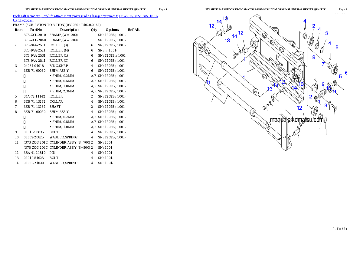 Protected: CFW252/302-1 S/N 1001-UP Partsbook