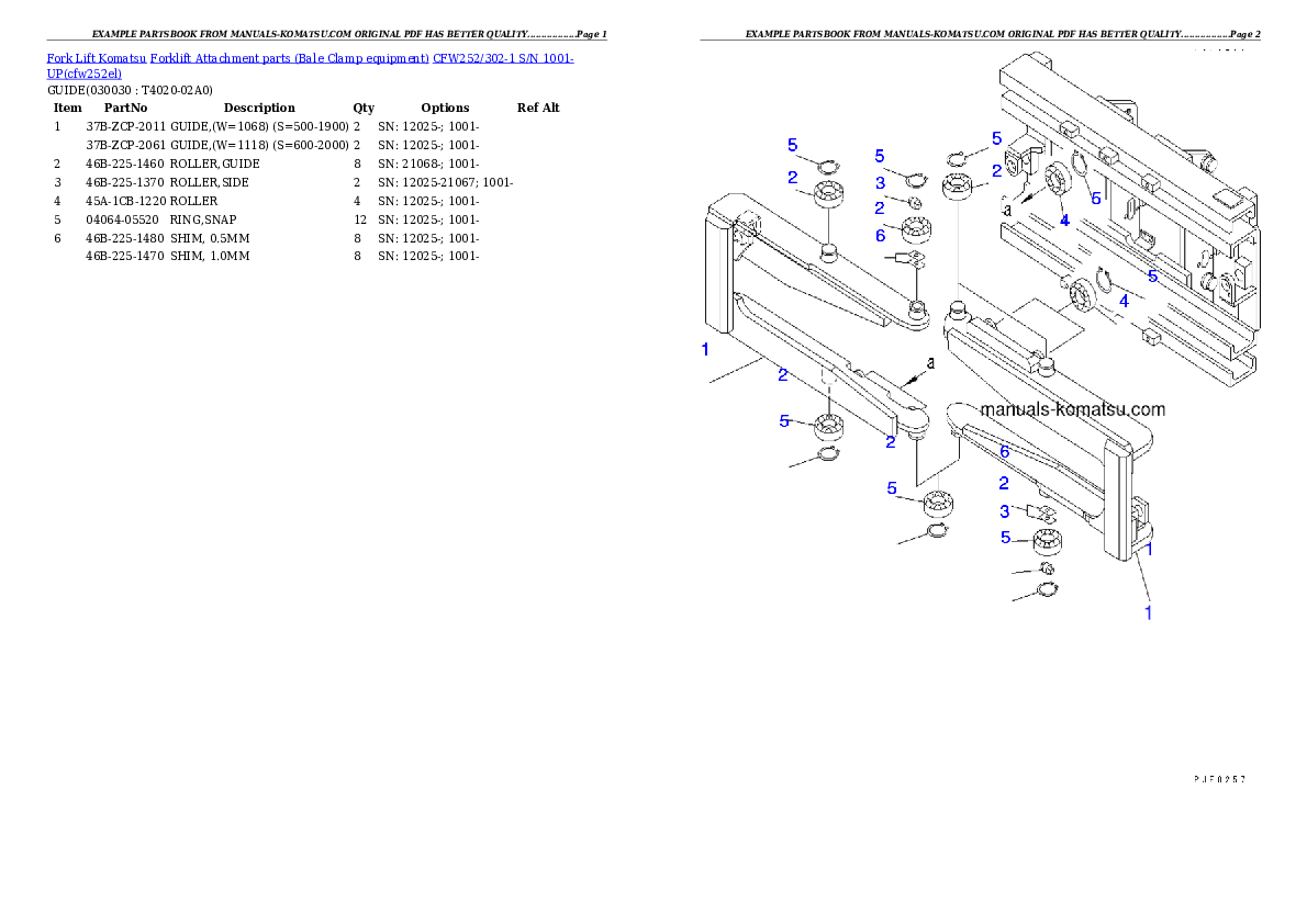 Protected: CFW252/302-1 S/N 1001-UP Partsbook