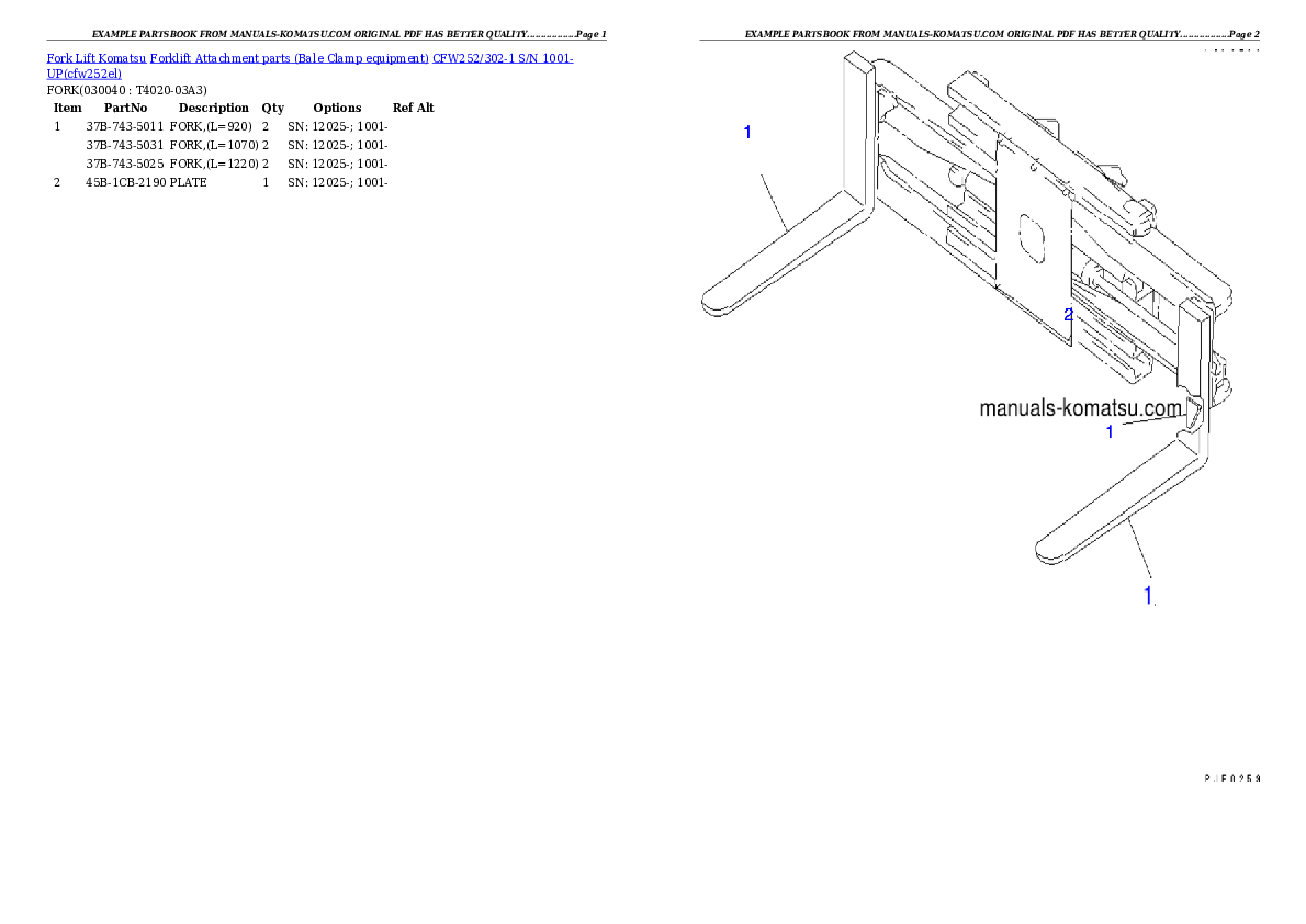 Protected: CFW252/302-1 S/N 1001-UP Partsbook