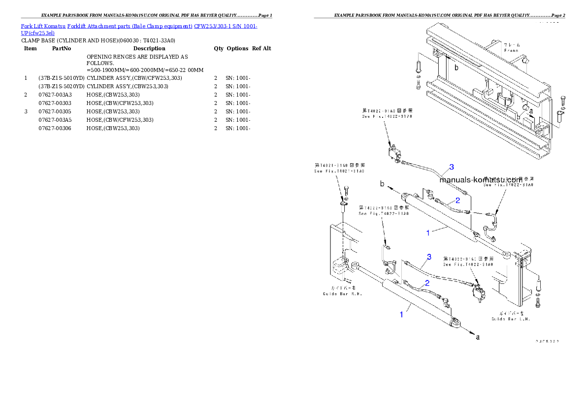 Protected: CFW253/303-1 S/N 1001-UP Partsbook