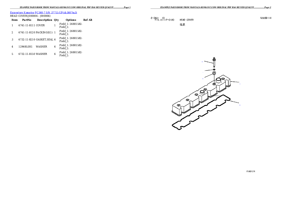 Protected: PC360-7 S/N 37715-UP Partsbook