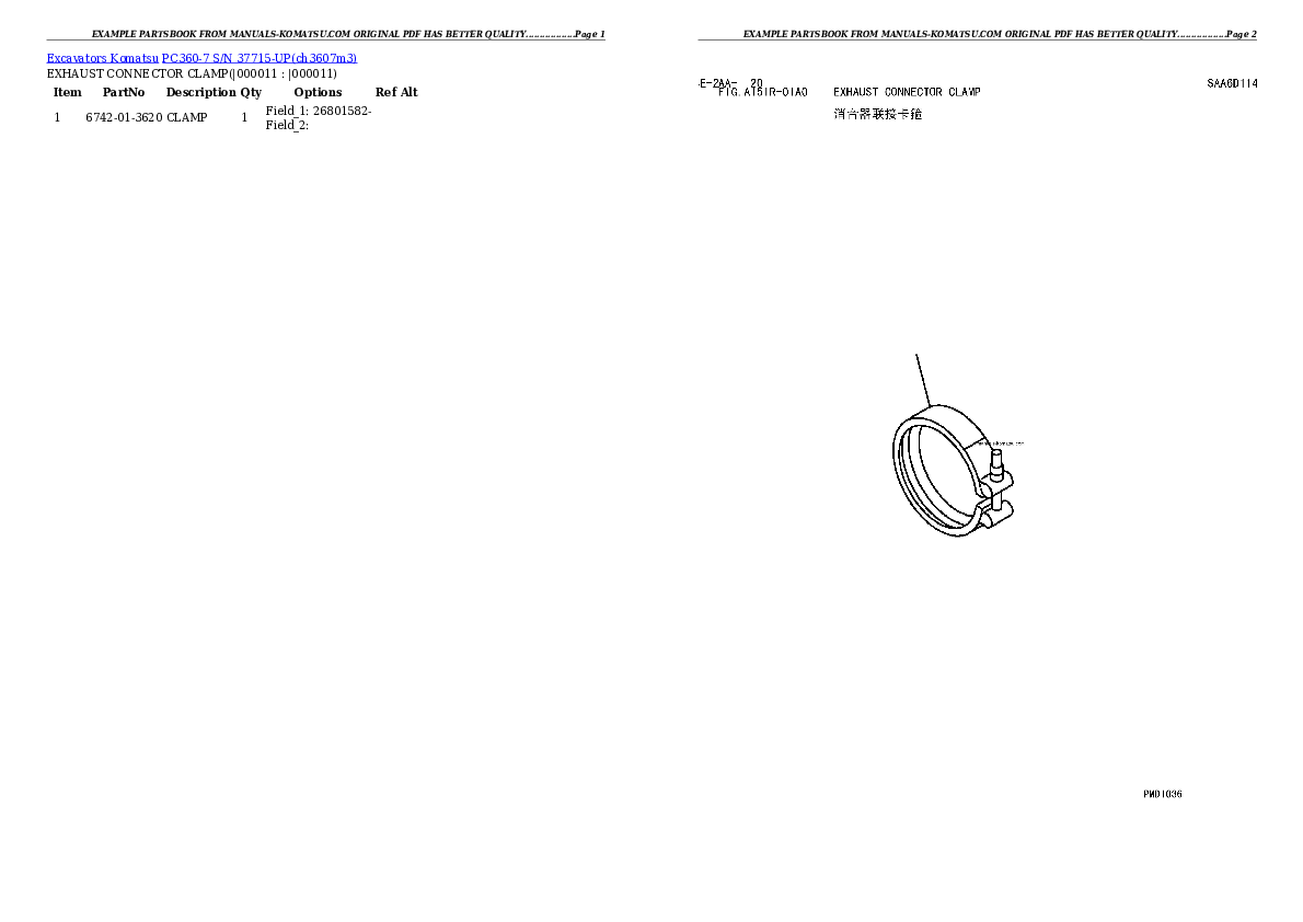 Protected: PC360-7 S/N 37715-UP Partsbook