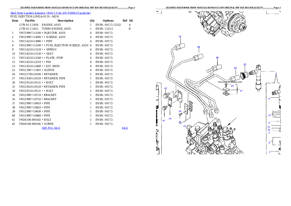 Protected: CK20-1 USA S/N F00003-Up Partsbook