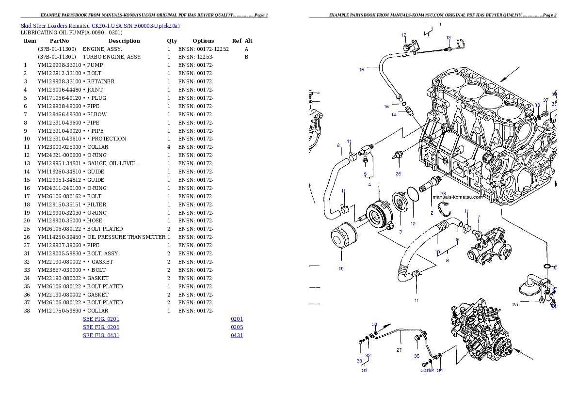 Protected: CK20-1 USA S/N F00003-Up Partsbook
