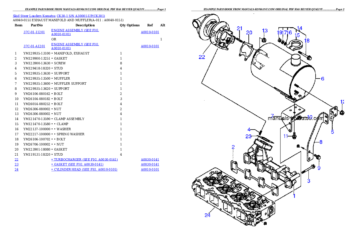 Protected: CK30-1 S/N A30001-UP Partsbook