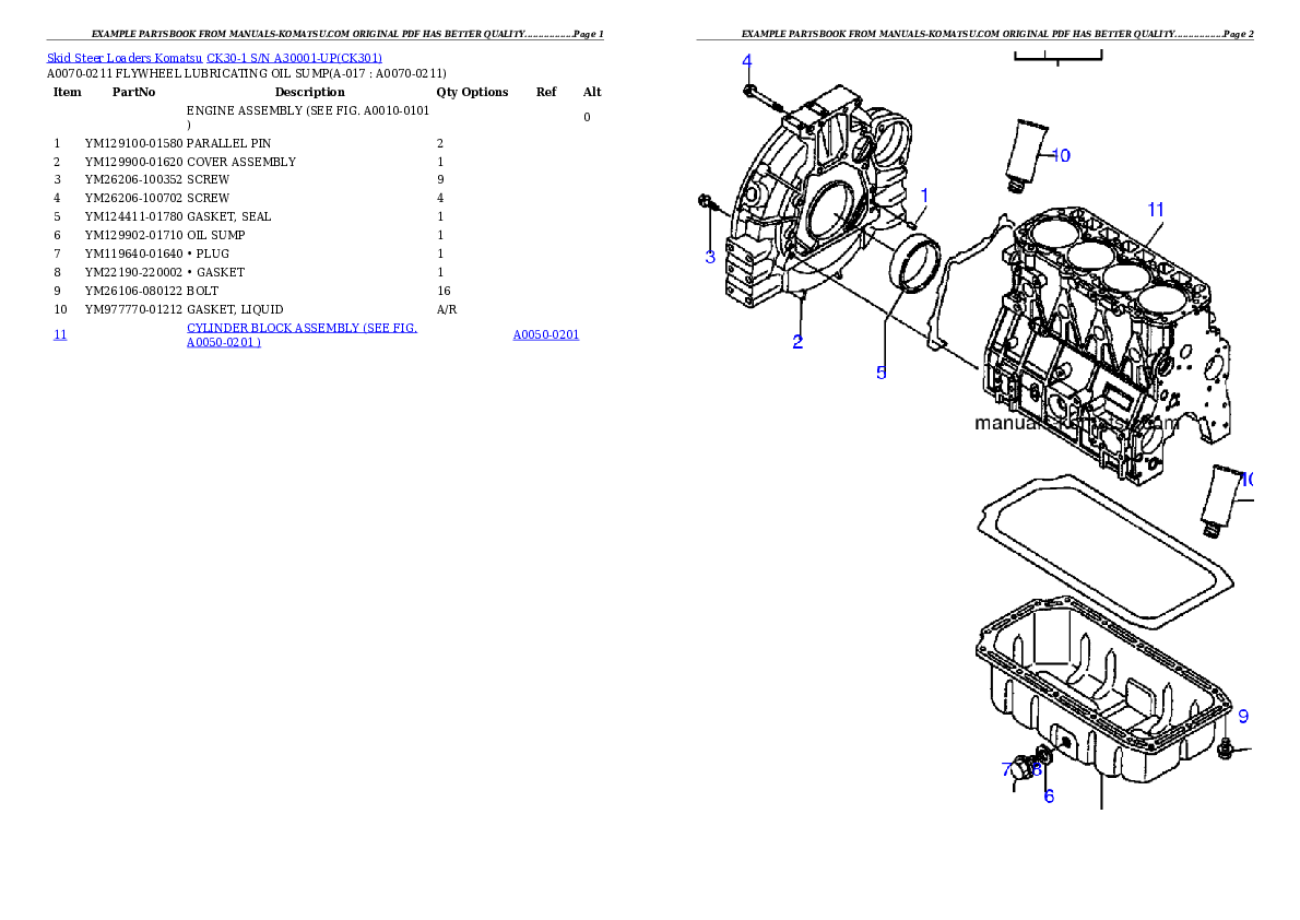Protected: CK30-1 S/N A30001-UP Partsbook