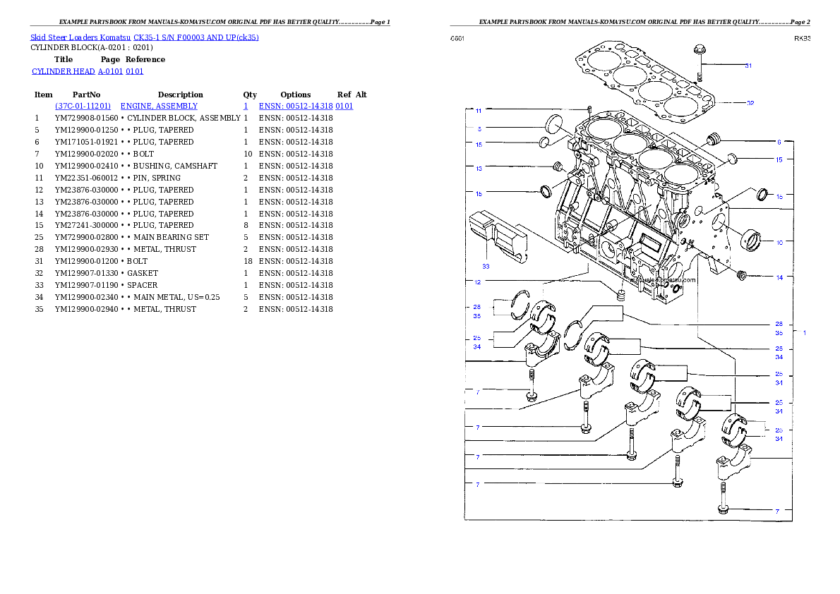 Protected: CK35-1 S/N F00003 AND UP Partsbook
