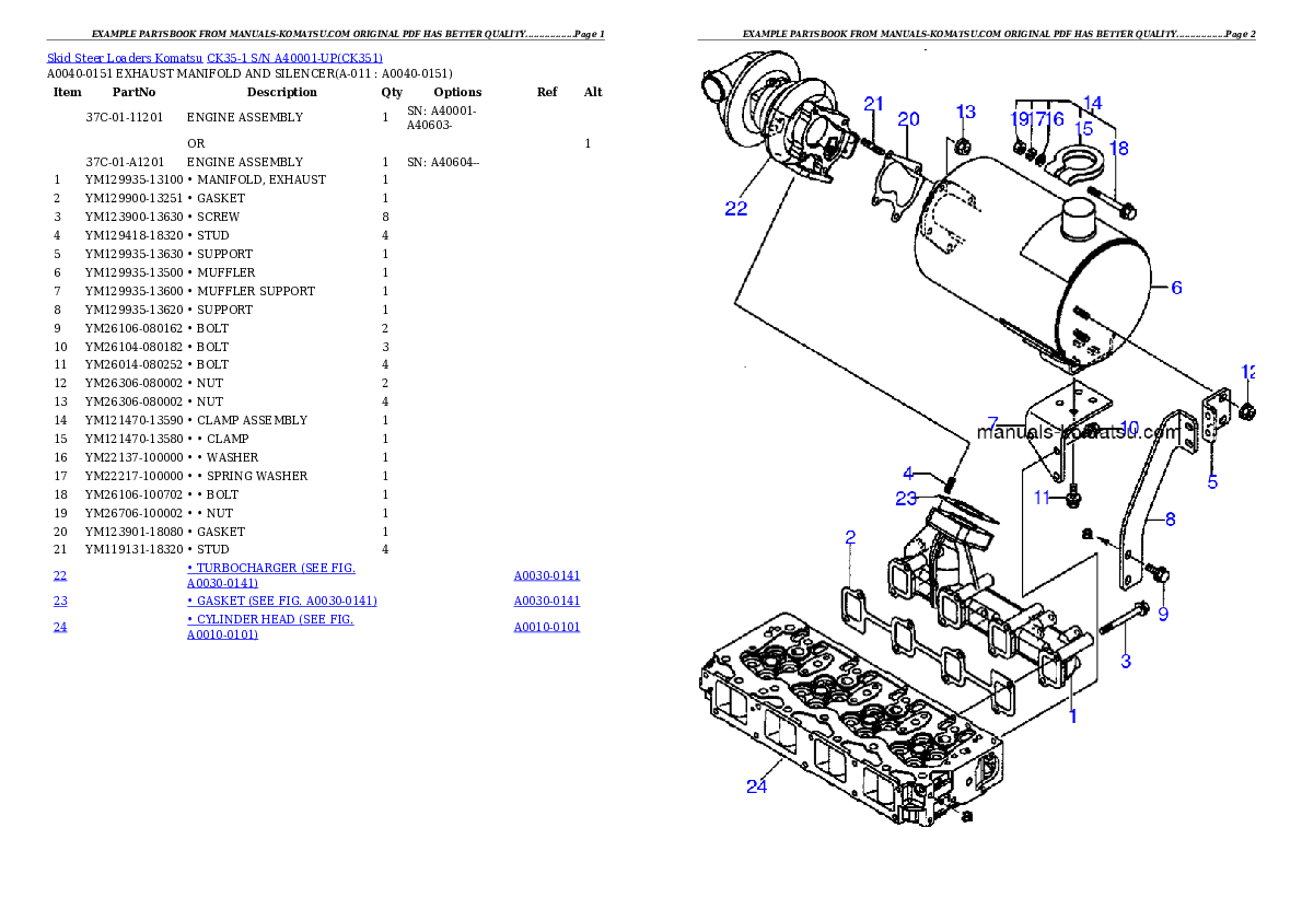 Protected: CK35-1 S/N A40001-UP Partsbook