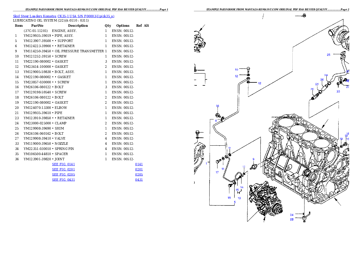 Protected: CK35-1 USA S/N F00003-Up Partsbook
