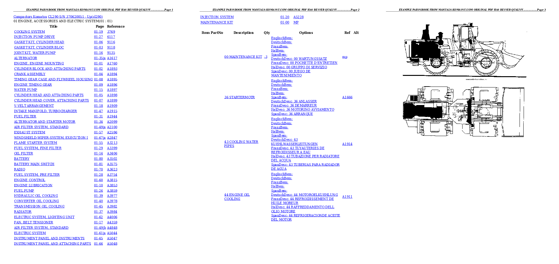 CL290 S/N 370620051 - Up Partsbook