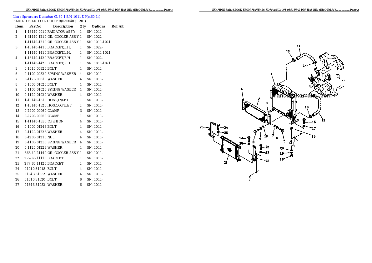Protected: CL60-1 S/N 1011-UP Partsbook