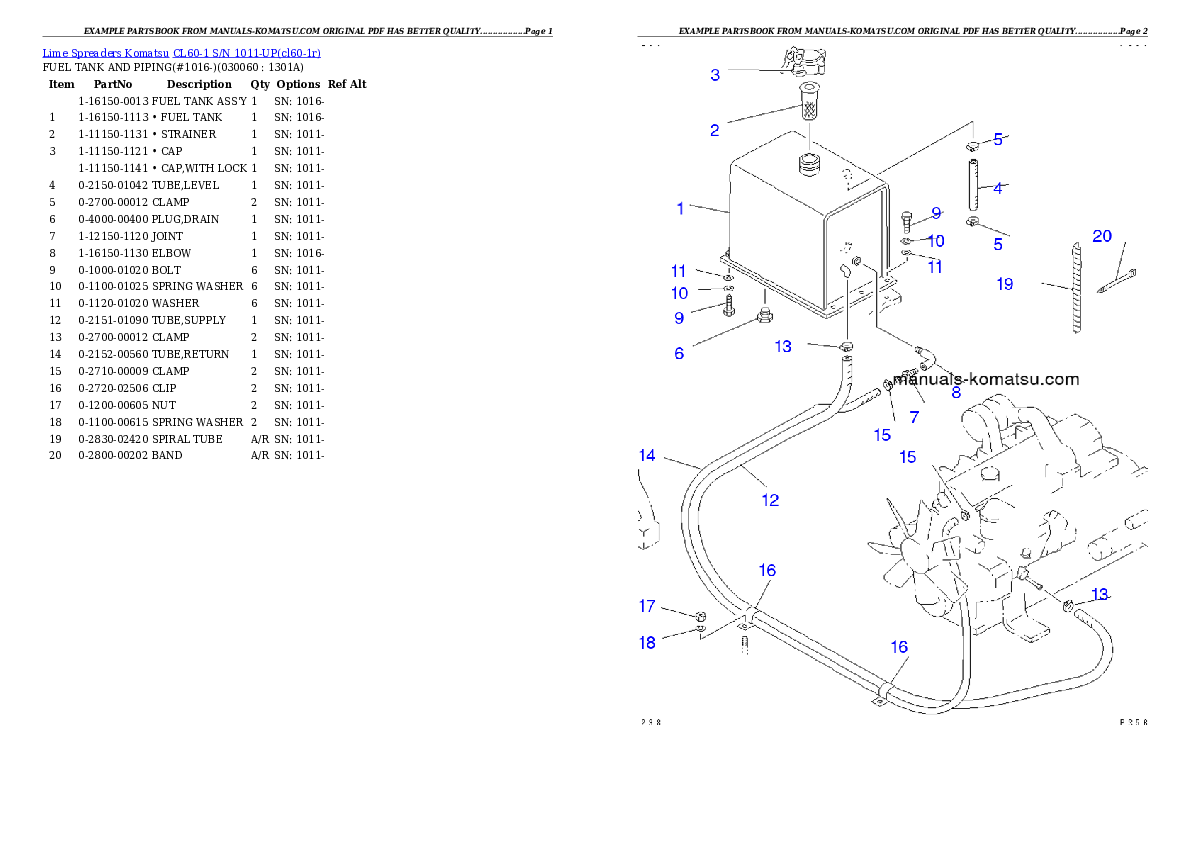 Protected: CL60-1 S/N 1011-UP Partsbook