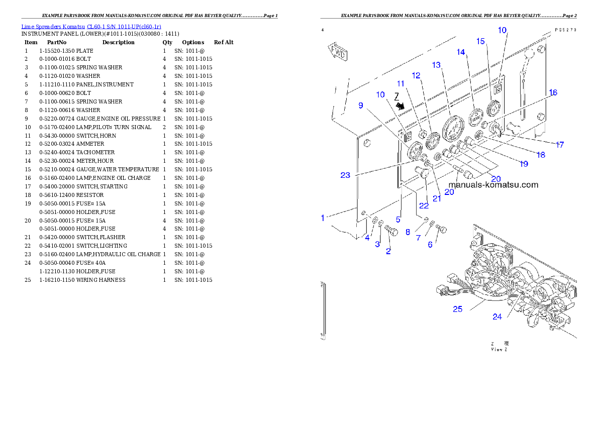 Protected: CL60-1 S/N 1011-UP Partsbook