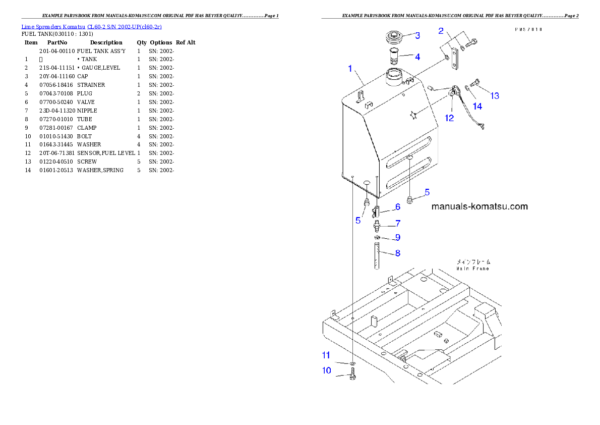 Protected: CL60-2 S/N 2002-UP Partsbook