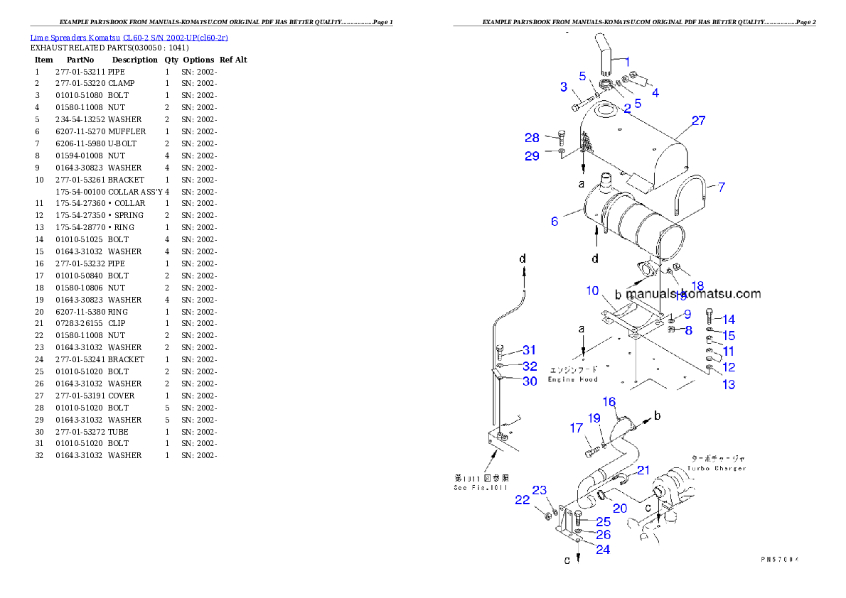 Protected: CL60-2 S/N 2002-UP Partsbook